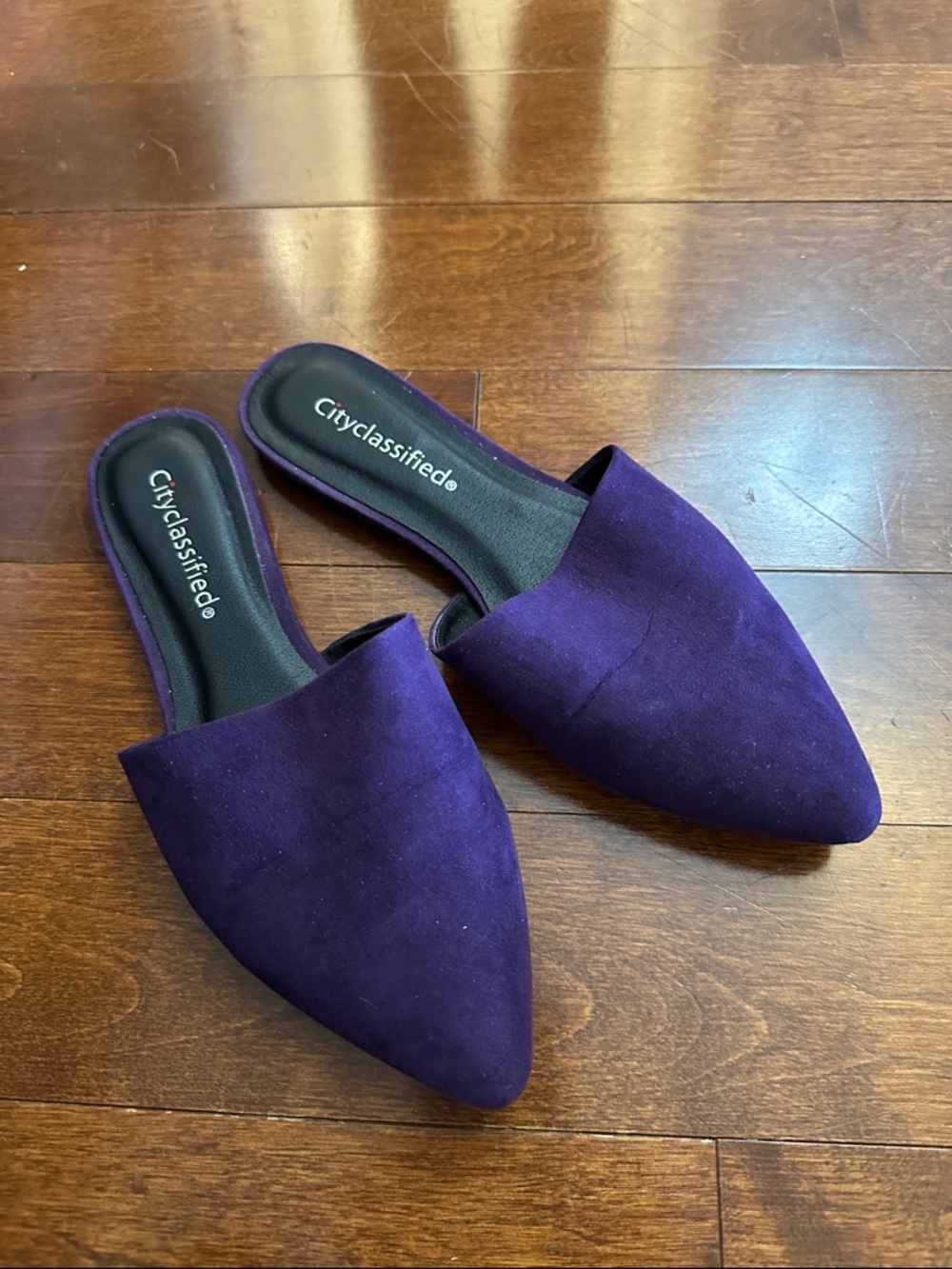 Worn 1x - Pointed Toe Mule - Purple